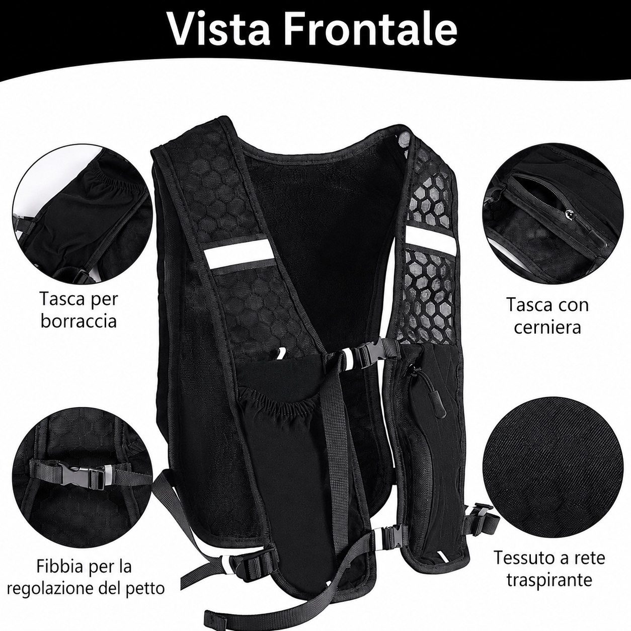 Gilet Sportivo Ultralight Multitasche
